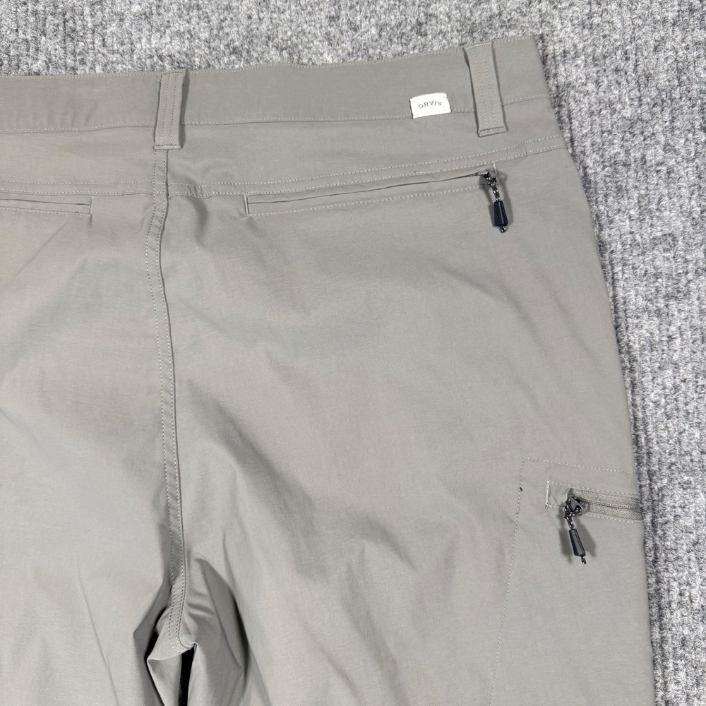 Orvis Mens 38x29 Performance Trek Tech Light Gray Water Repellent Hiking Pants - Picture 9 of 10